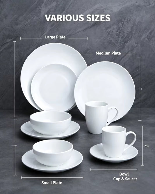 Factory Direct Sell Wholesale Cheap White Ceramic Stock Tableware Plates Dinner Dishes Porcelain Dinnerware Bowl