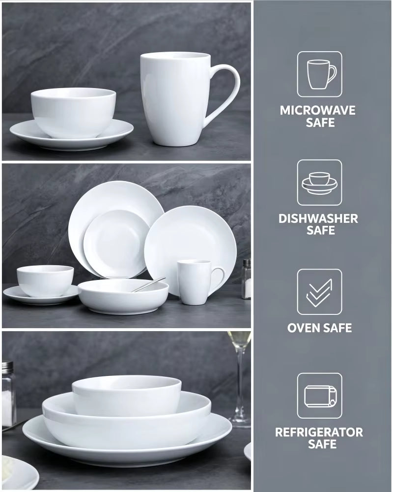Factory Direct Sell Wholesale Cheap White Ceramic Stock Tableware Plates Dinner Dishes Porcelain Dinnerware Bowl