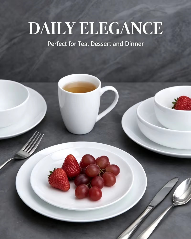 Factory Direct Sell Wholesale Cheap White Ceramic Stock Tableware Plates Dinner Dishes Porcelain Dinnerware Bowl