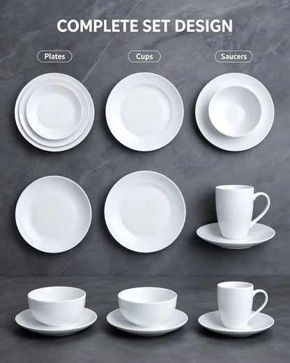 Factory Direct Sell Wholesale Cheap White Ceramic Stock Tableware Plates Dinner Dishes Porcelain Dinnerware Bowl
